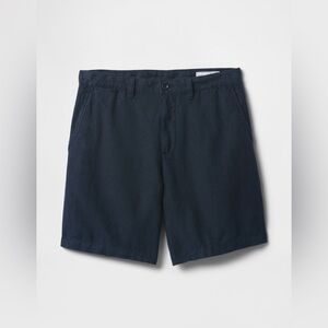 ($60) Gap Men 8" Linen Cotton Shorts (Size: 33; Color: Navy)